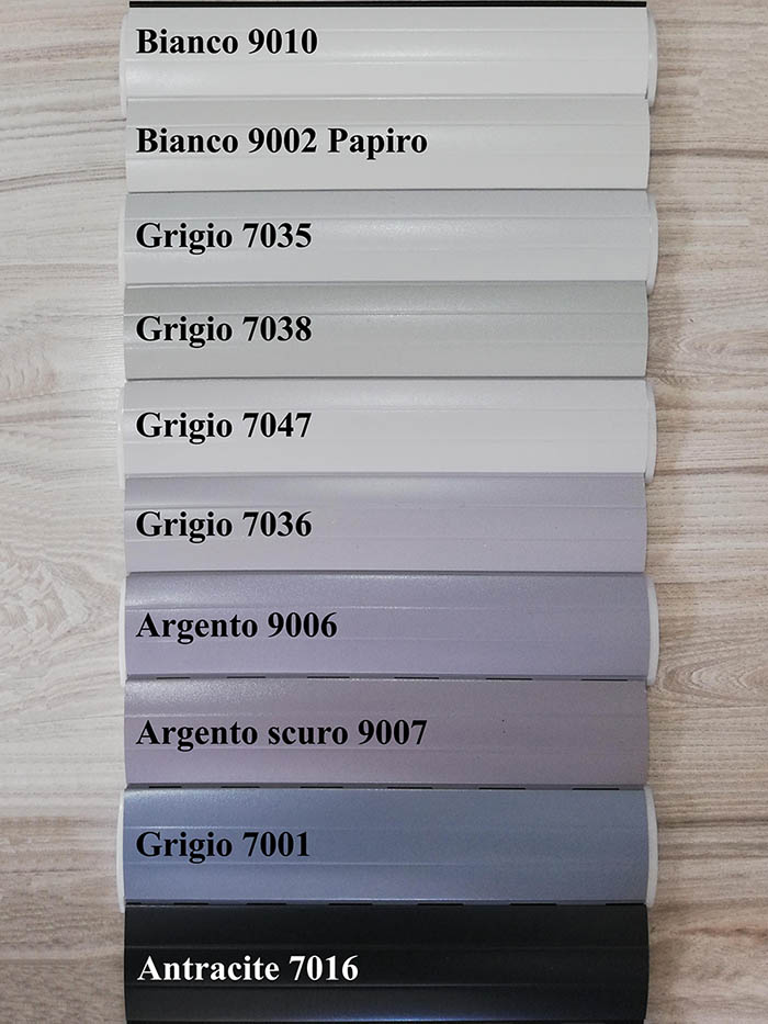 Foto colori tapparelle in alluminio