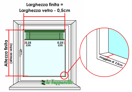Tenda Veneziana 25mm Su Misura in alluminio microforata
